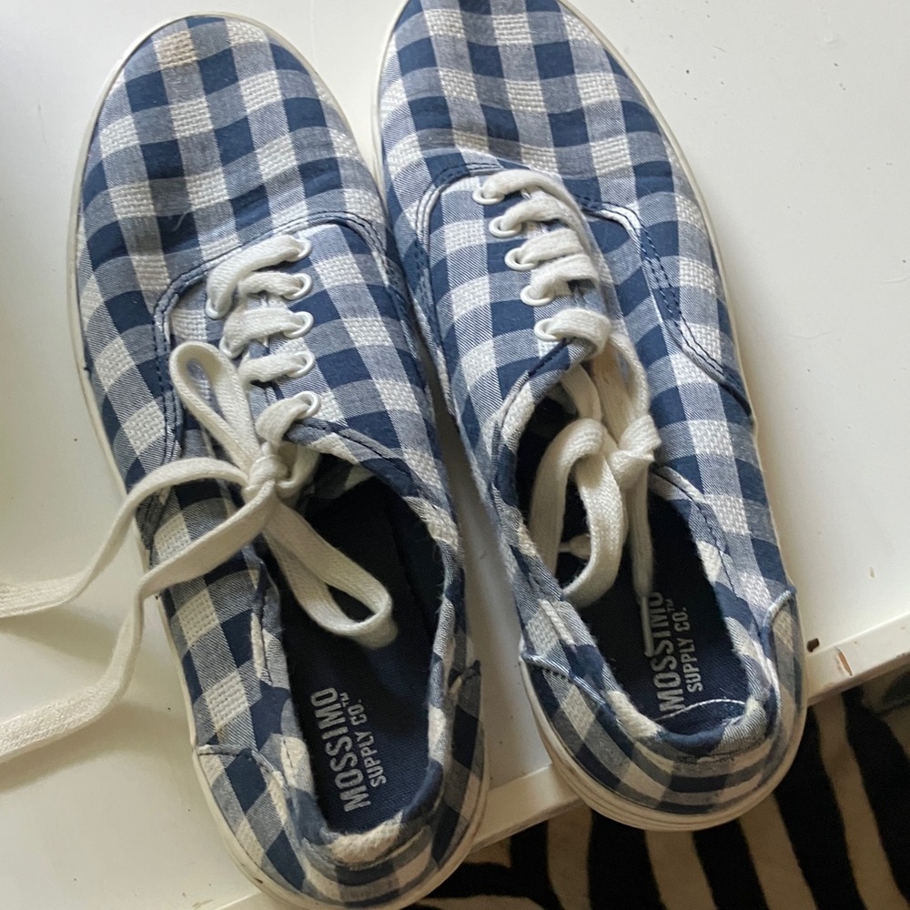 Mossimo Supply Co. Blue Checkered Women's Sneakers